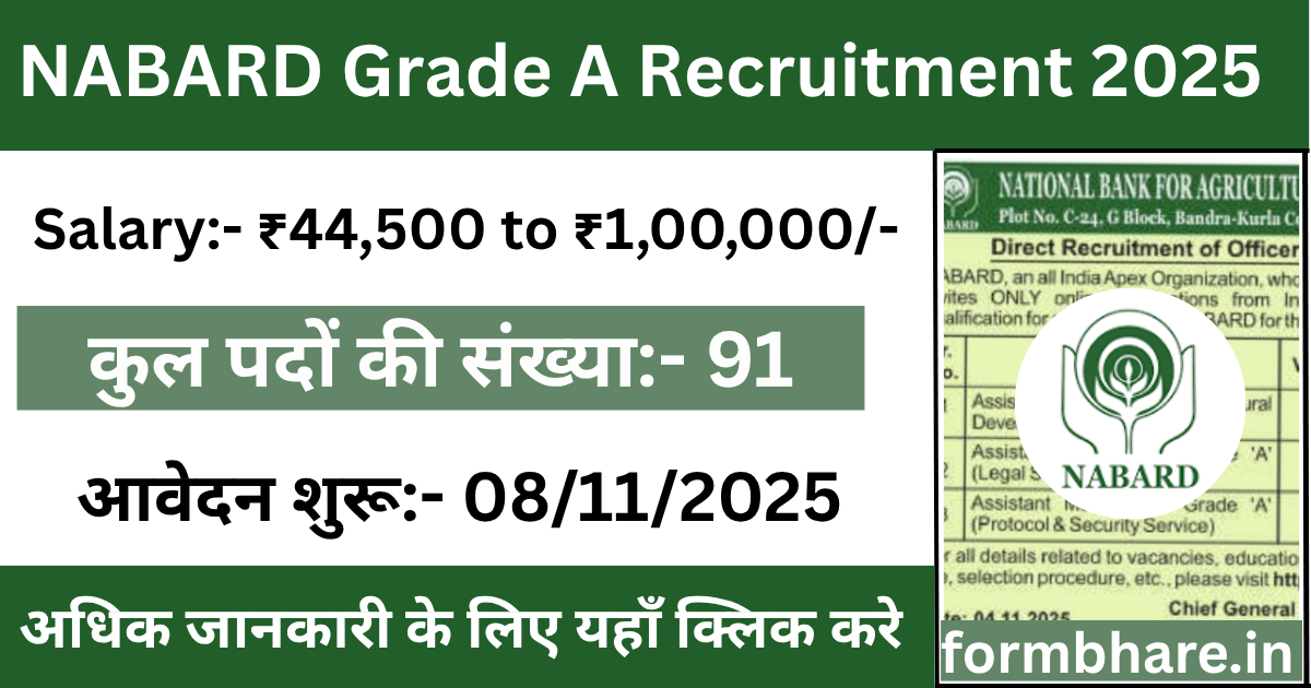 NABARD Grade A Recruitment 2025