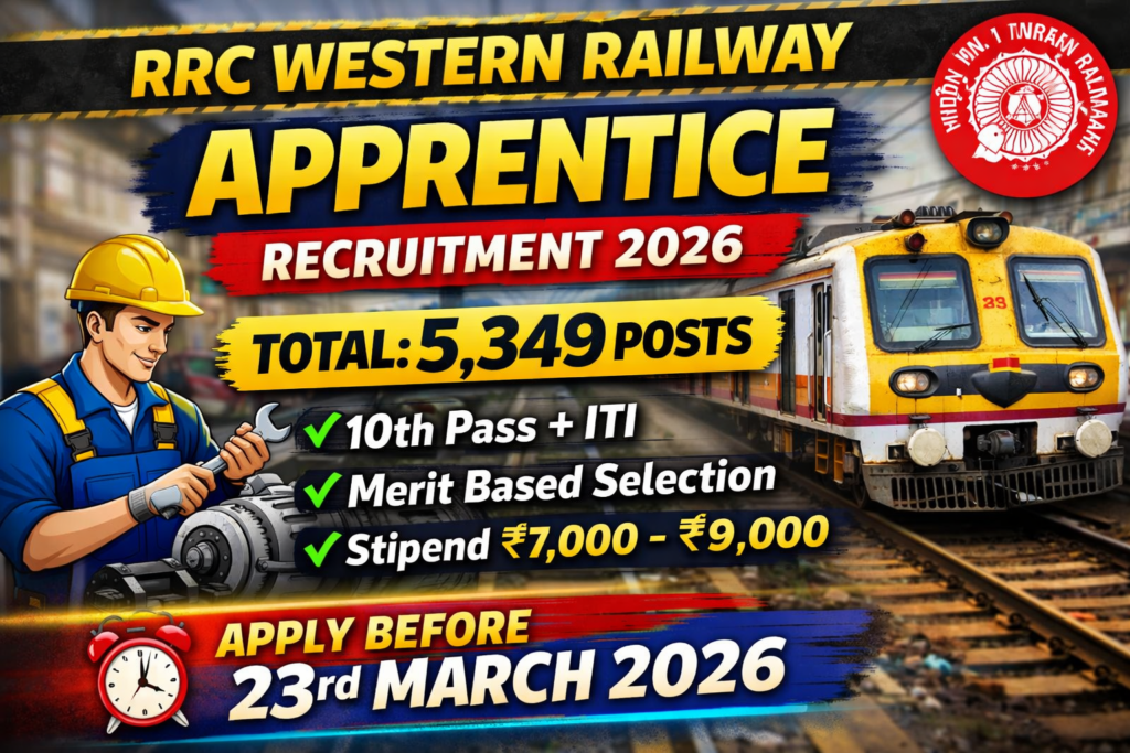RRC Western Railway Apprentice Recruitment